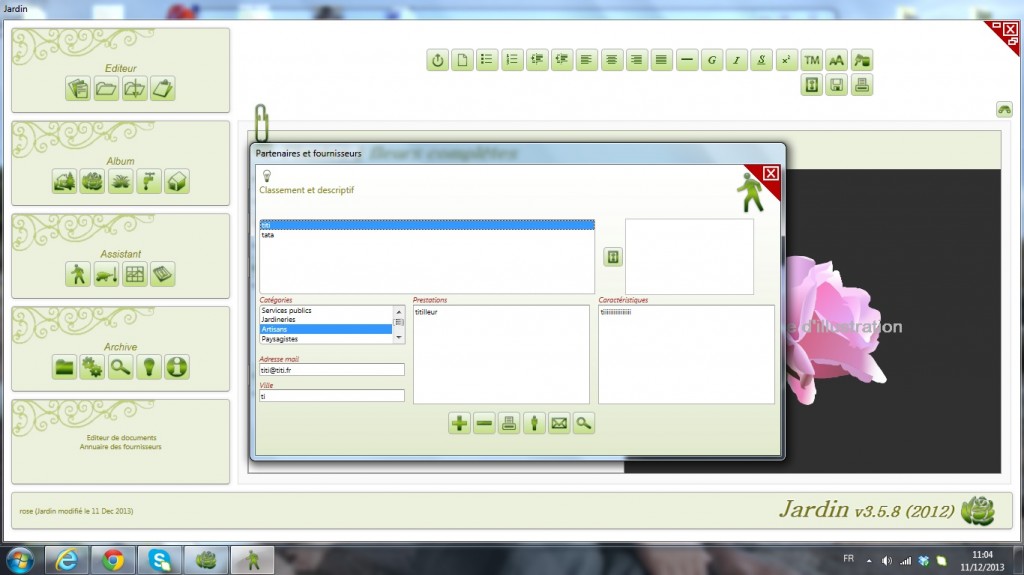 logiciel de jardin v3.5.8